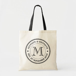 Tote Bag Faites votre propre rétro monogramme de