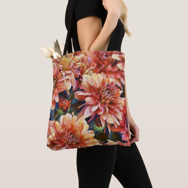 Tote Bag Faith Chrysanthemum Flower Art Fourre-tout (De près)