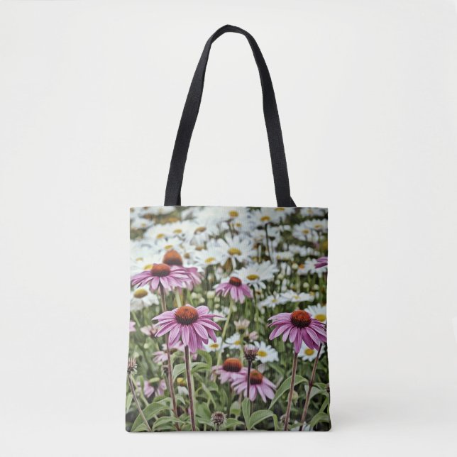 Tote Bag Faith Fleur sauvage Fourre-tout avec Écriture (Devant)