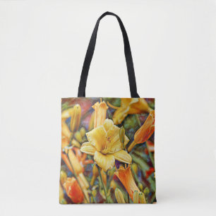 Tote Bag Faith Lily Flower et Bible Verse Fourre-tout