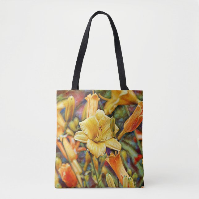 Tote Bag Faith Lily Flower et Bible Verse Fourre-tout (Devant)