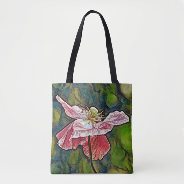 Tote Bag Faith Pink Poppy Art Fourre-tout (Devant)