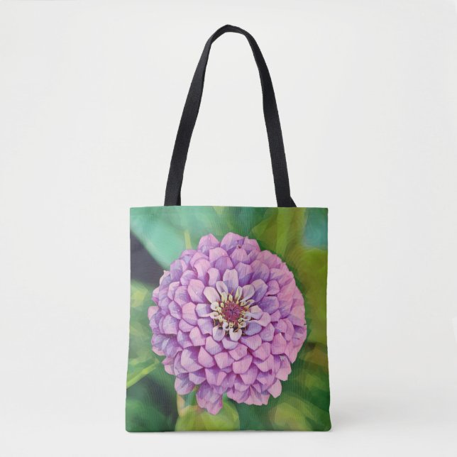 Tote Bag Faith Pom-Pom Zinnia Flower Fourre-tout (Devant)