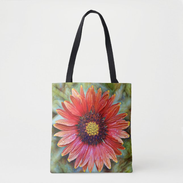Tote Bag Faith Red Fleur sauvage Art Fourre-tout (Devant)