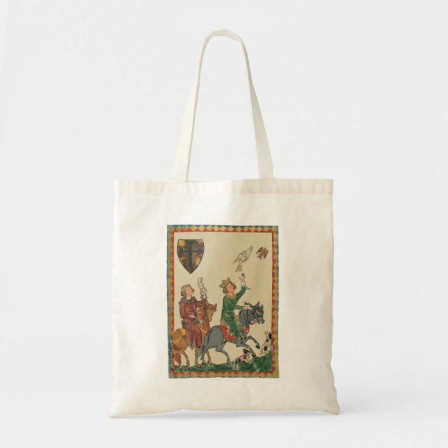 Tote Bag Falconry, 14th Century Codex Manesse (Devant)