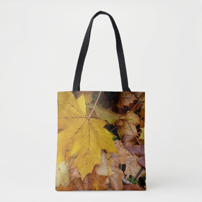Tote Bag Fallen Maple Feuille Jaune Automne Nature (Devant)