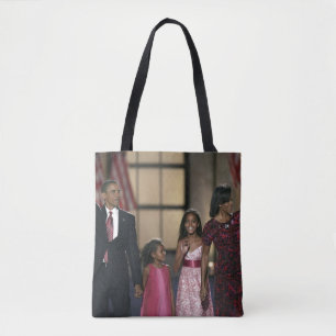 Tote Bag famille de Barak Obama agitant