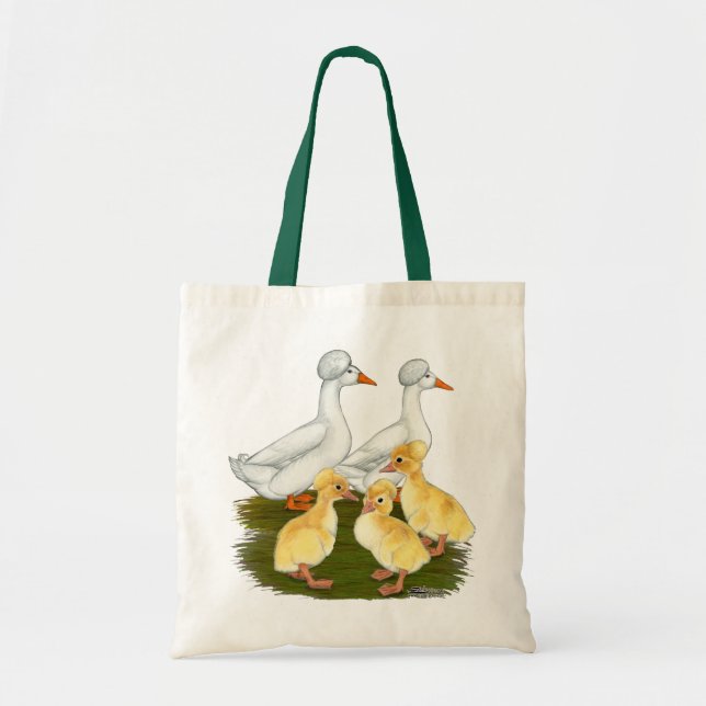 Tote Bag Famille de canards en cage (Devant)