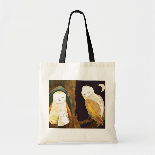 Tote Bag Famille de Chouette des bois (Devant)