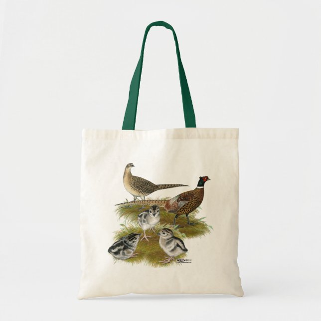 Tote Bag Famille de faisan de Ringneck (Devant)