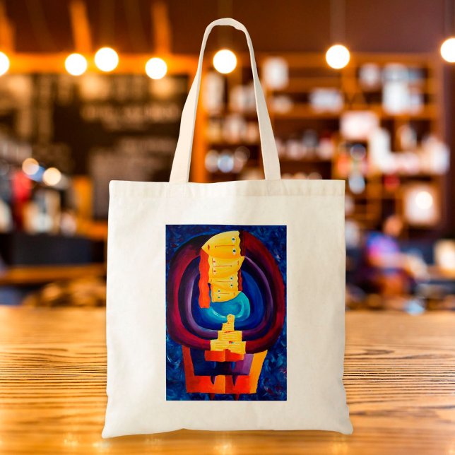 Tote Bag Famille Ensemble Moderne Peinture Portrait Art (Créateur téléchargé)