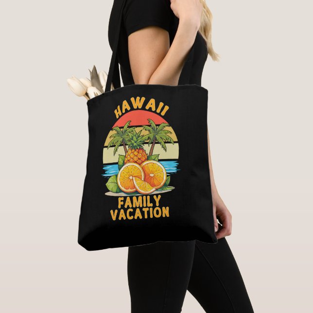 Tote Bag Famille Hawaii Vacances (De près)