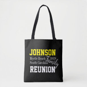 Tote Bag Famille Réunion Typographie moderne Parti