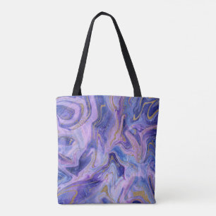 Tote Bag Fantaisie Aquarelle Marbrée de Barbe à Papa Ethéré