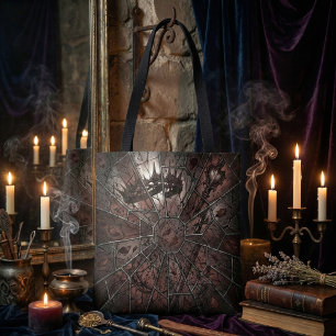 Tote Bag Fantaisie gothique sombre de verre brisé