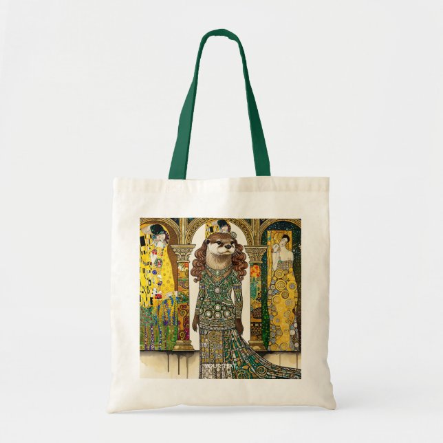 Tote Bag Fantasy Cute Otter Art Deco (Devant)
