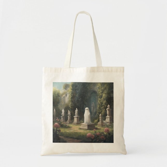 Tote Bag Fantôme de jardin marbré Fourre-tout (Devant)