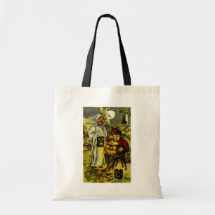 Tote Bag Fantôme d'Halloween et Jack-o-Lantern