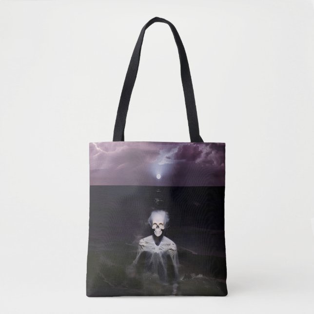 Tote Bag Fantôme en mer - Peinture à l'huile (Devant)