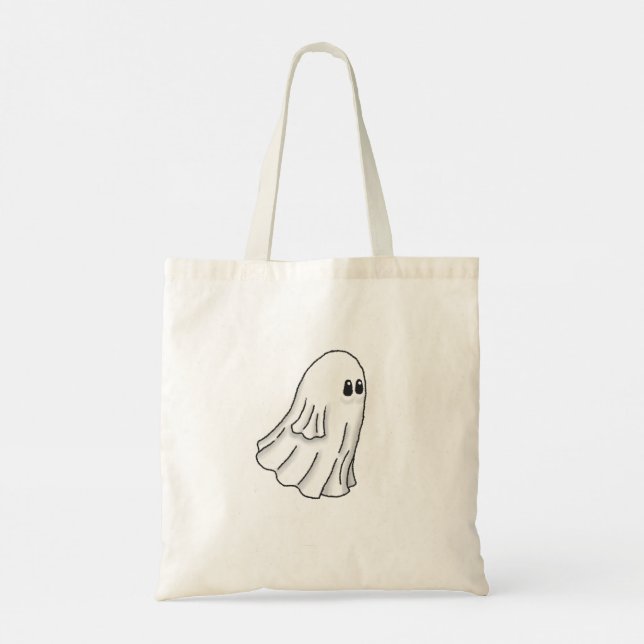 Tote Bag Fantôme mignon et Éffrayant (Dos)