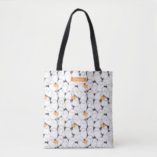 Tote Bag Fantômes bondés mignons avec drapeaux Boo