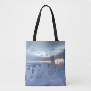 Tote Bag Fantômes de neige au coucher du soleil à Whitefish