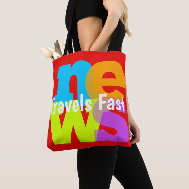 Tote Bag farbenfrohe Nachrichten Reisen Schnelle G Tasche (Von Nahem)
