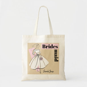Tote Bag Fashion Bride Neutral Bridesmaid Nom budget fourre