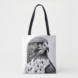 Tote Bag Faucon Oiseau nature sauvage Illustration animale
