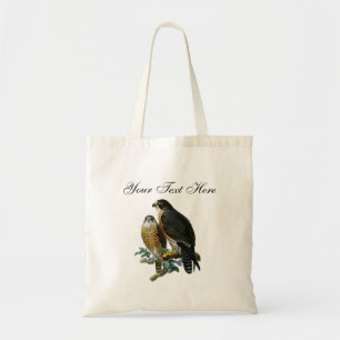 Tote Bag Faucons stylisés vintage sur une branche