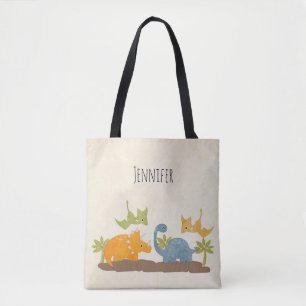Tote Bag Faune sauvage de Cute Dinosaure