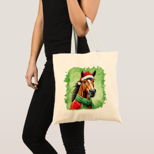 Tote Bag Favoris de Noël animal amusant - Cheval 6
