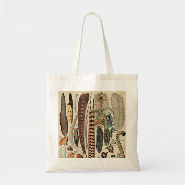 Tote Bag Feather Bird Wildlife Plumes d'antiquités (Devant)