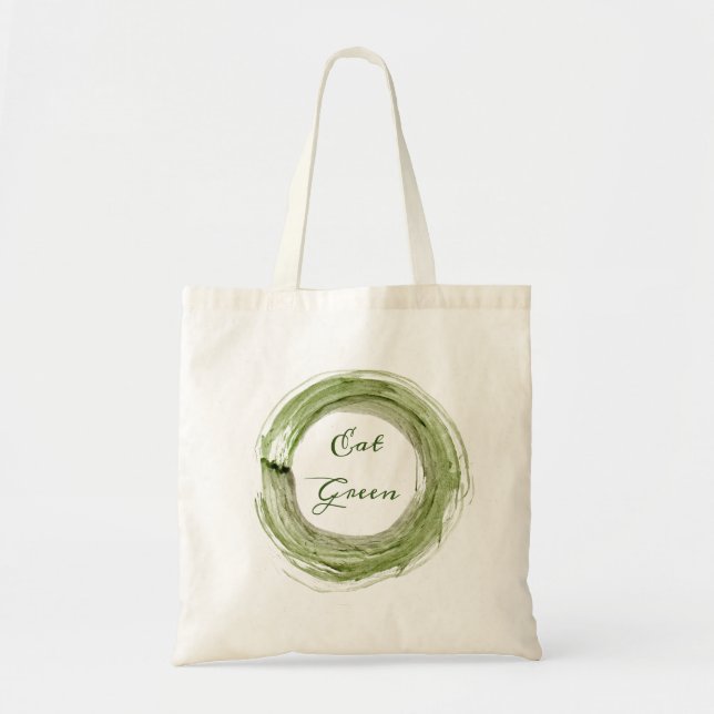 Tote Bag featuring Eat Green design Tragetasche (Vorne)