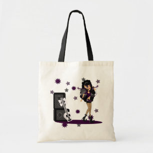 Tote Bag Féerie gothique avec la guitare de crâne