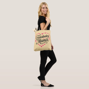 Tote Bag Felicidades Maman Joyeuse Fête des Mères Calligrap