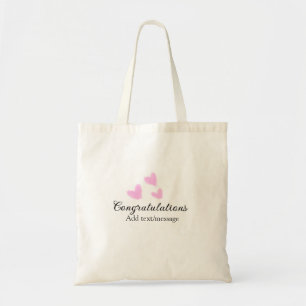 Tote Bag Félicitations pour la remise des diplômes cœur ros