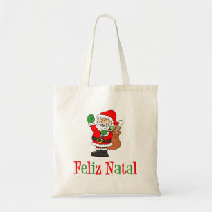 Tote Bag Feliz Natal Portugais Noël Père Noël
