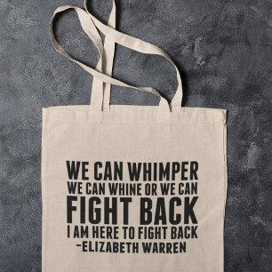 Tote Bag Feminist Fight Back Elizabeth Warren Quote