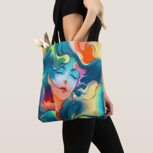 Tote Bag Femme aux cheveux fluides