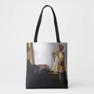 Tote Bag Femme avec collier de perles, Johannes Vermeer