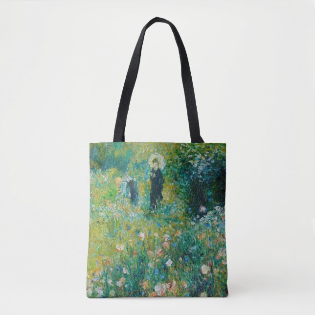 Tote Bag Femme avec Parasol, Jardin, Renoir (Devant)