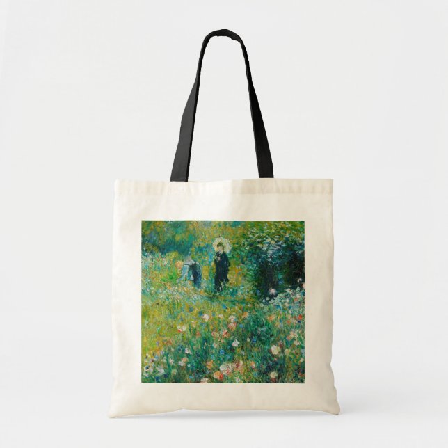 Tote Bag Femme avec Parasol, Jardin, Renoir (Devant)