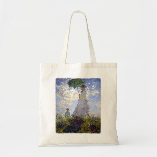 Tote Bag Femme avec un parasol par Claude Monet (Devant)