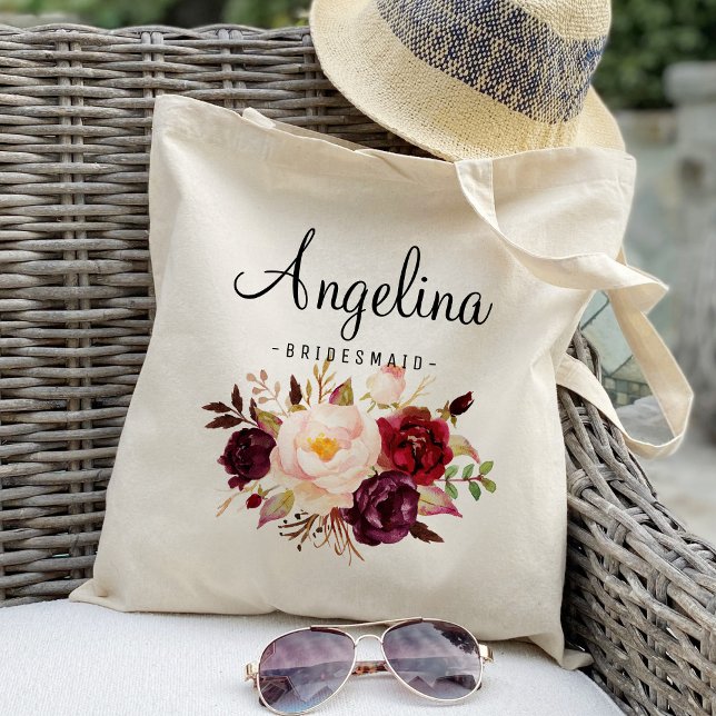 Tote Bag Femme de chambre florale rustique personnalisée (Créateur téléchargé)