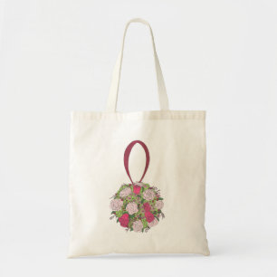 Tote Bag Femme de mariée Rose Bouquet Floral Mariage Fourre