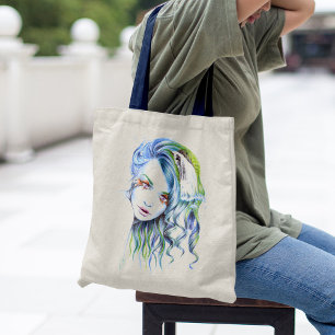 Tote Bag Femme de sirène d'eau fille Imaginaire surréaliste
