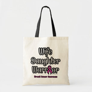 Tote Bag Femme Fille Guerrière...Cancer du sein