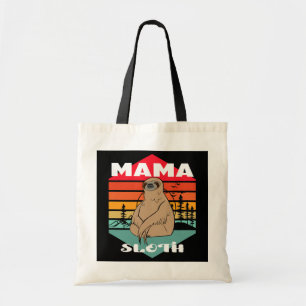 Tote Bag Femme Mama Sloth Mothers Day Cute Retro Animal
