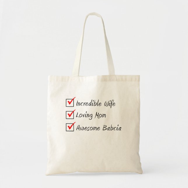 Tote Bag Femme Maman Babcia femme polonaise (Devant)